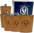 Team Groom Leather Wrapped Hip Flask Bachelor Party Must-Have